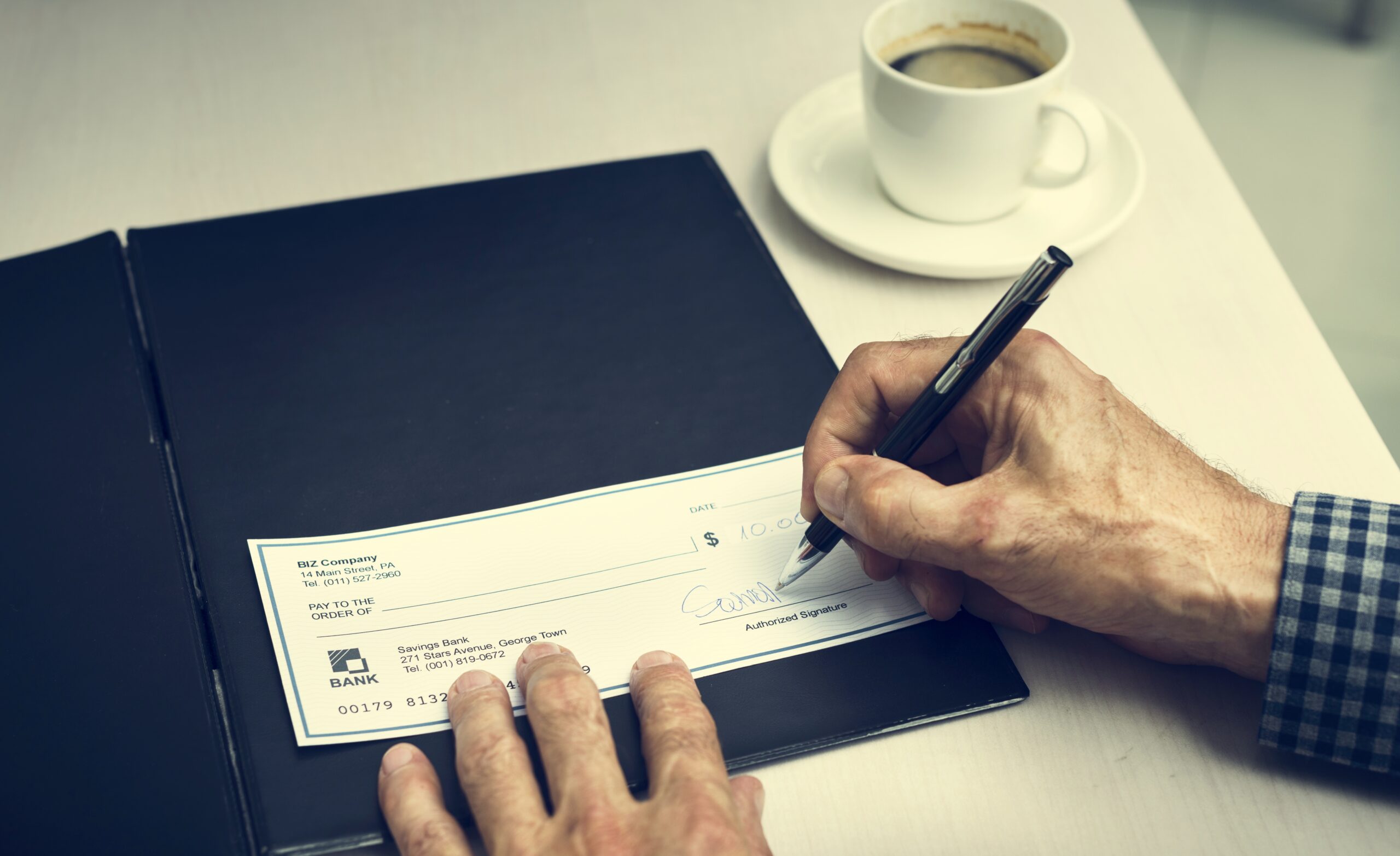 Writing a business check